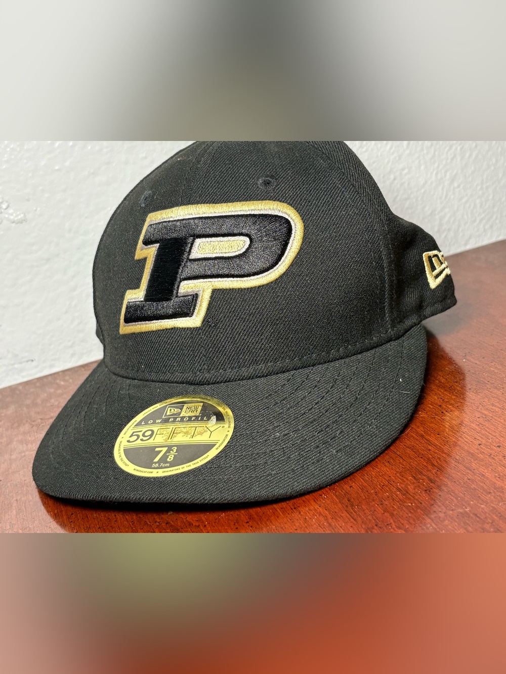 Purdue Boilermakers Hat Cap Mens Fitted 7 3/8 New Era 100% Wool NCAA - READ